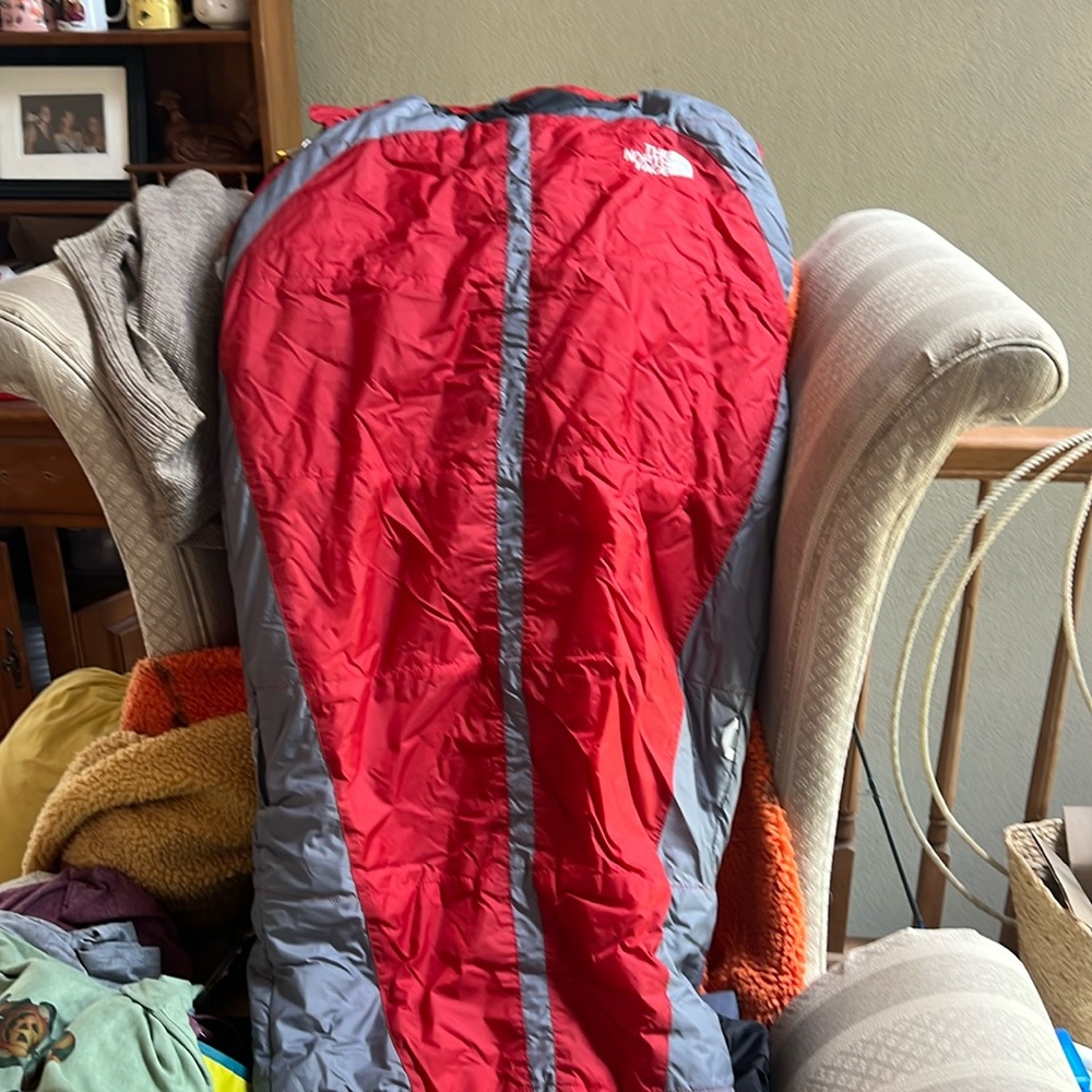 The North Face “Tigger” sleeping bag rated for 20°
